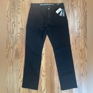 Buffalo David Bitton Black Slim Straight Stretch Fit Jeans